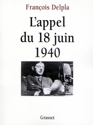 cover image of L'appel du 18 juin 1940
